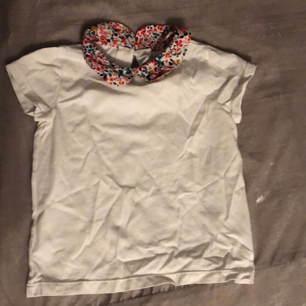 Jacadi Girls shirt with flower collar 4T